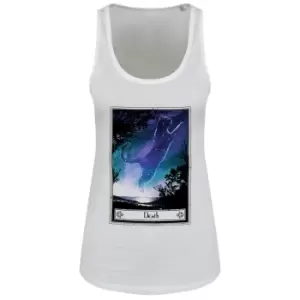 Deadly Tarot Womens/Ladies Death Felis Floaty Vest Top (M) (White)