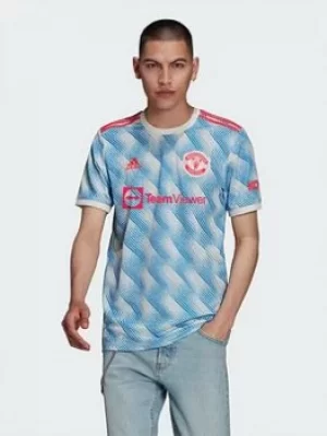Adidas Manchester United Mens 21/22 Away Shirt, Blue, Size L, Men