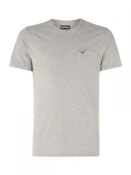 Mens Barbour 1894 Preston pocket t shirt Grey Marl