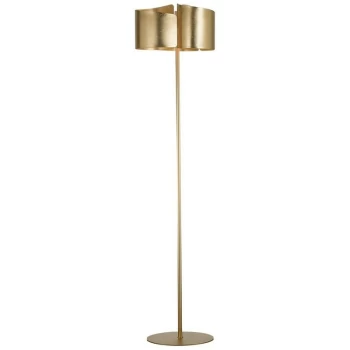 Fan Europe Imagine - Curved Glass Floor Lamp, Golden Leaf, E27