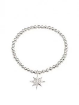 Simply Silver Sterling Silver North Star Stretch Bracelet