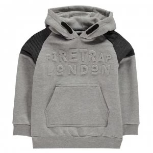 Firetrap OTH Hoodie Junior Boys - Grey Emboss