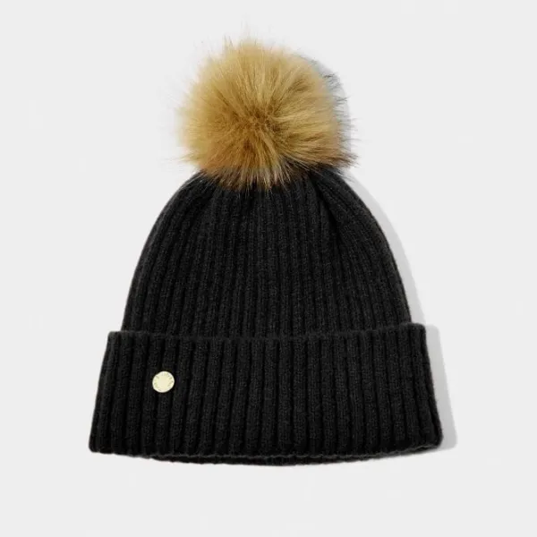 Black Faux Fur Hat KLS536