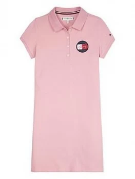 Tommy Hilfiger Girls Essential Polo Dress - Pale Pink