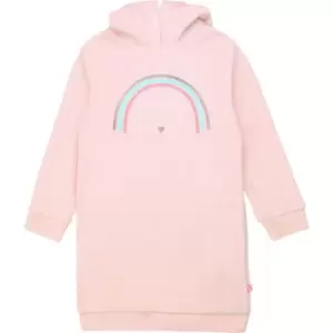 Billieblush Girls Pink velvet fleece hoodie dress - Pink