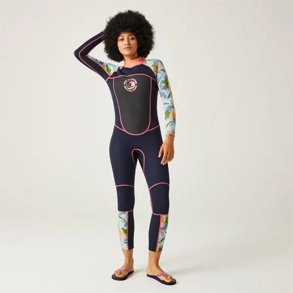 Regatta Wm Full Wetsuit 3MM - Navy/Abstract Floral Print 20