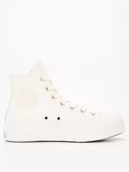 Converse Chuck Taylor All Star Lift Platform Mono Plimsolls - White, Size 6, Women