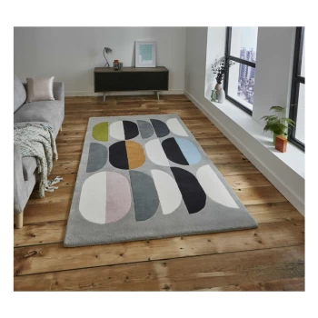 Inaluxe IX06 120cm x 170cm Rectangle - Grey and Multicoloured