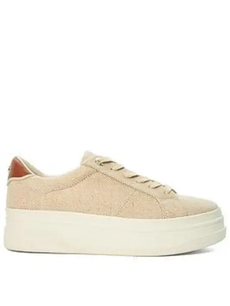 Dune London Exaggerate Platform Laced Trainers - Beige Natural VYCVC Female 5,6,7,8