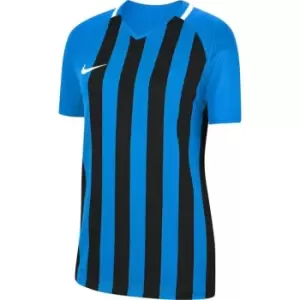 Nike Y Neck Stripe Football Shirt Junior Boys - Blue