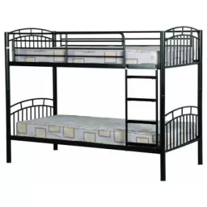 Ventura 3ft Metal Bunk Bed Black - Seconique