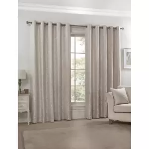 Eden Lined Eyelet Jacquard 66" Curtains