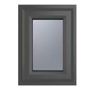 Crystal uPVC Window A Rated Top Opener 610mm x 1040mm Obscure Glazing - Grey