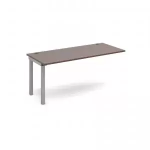 Connex add on unit single 1600mm x 800mm - silver frame and walnut top