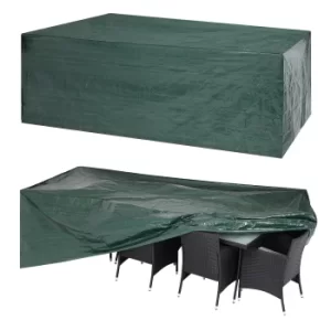 Garden Dining Set Cover Green PE 308x138x89cm