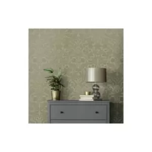 Holden Decor - Holden Green Metallic Shimmer Mirror Floral Woodland Animals Damask Wallpaper