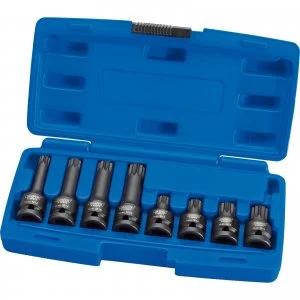 Draper 8 Piece 1/2" Drive Tamper Proof Impact Spline Socket Bit Set 1/2"