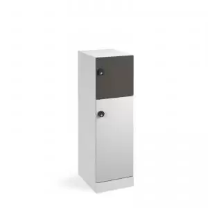 Flux 1300mm high lockers with two doors larger lower door - mechanical