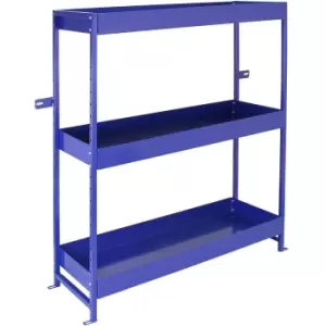 Monster Racking, Lightning Van Racking Metal Shelves Tool Storage Unit, 116.5cm x 115cm x 34.8cm - Blue