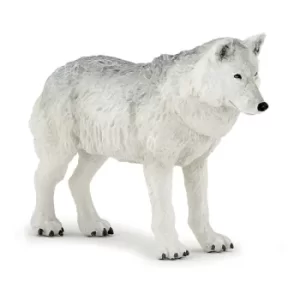 PAPO Wild Animal Kingdom Polar Wolf Toy Figure, Three Years or Above, White (50195)