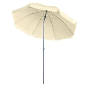 Outsunny Beach Umbrella 84D-039CW Steel, Polyester Cream White