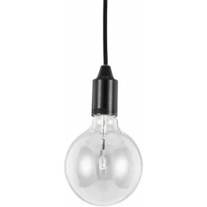 Black pendant light EDISON 1 bulb