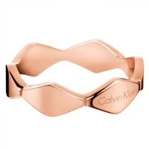 Calvin Klein Snake Rose Gold PVD Ring Size 8