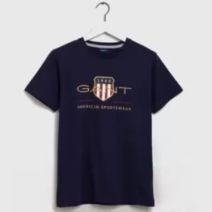 GANT Men Archive Shield T-Shirt (S) Blue