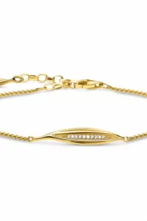 Thomas Sabo Jewellery Magic Garden Gold Leaf Bracelet A1935-414-14-L19V