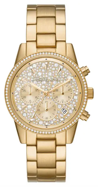 Michael Kors MK7310 Ritz Crystal Set Chronograph Dial Watch