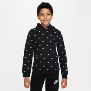 Nike Sportswear Club Fleece Big Kids (Boys') Pullover Hoodie - Black