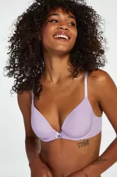 Hunkemoller Plunge Padded Underwired Bra Purple