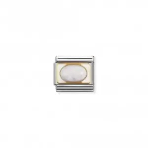 Nomination Composable Classic Elegance Gold Enamel White Opal Link 030511/07