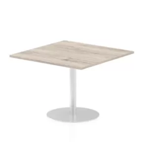 Italia Poseur Table Square 1000/1000 Top 725 High Grey Oak