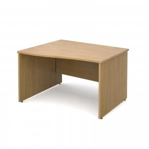 Maestro 25 PL Left Hand Wave Desk 1200mm - OAK Panel Leg Design