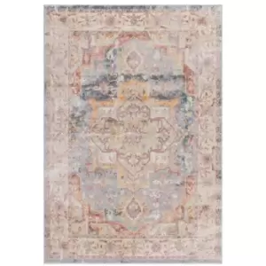 Asiatic Flores Azin Rug - 200x290cm, Ripped - Pink/Blue/Orange