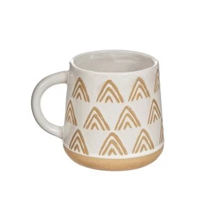 Sass & Belle Wax Resist Triangles White Mug