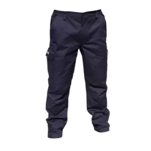 Result Mens Stretch Work Trousers / Pants (34inch Long Length) (34") (Navy Blue)