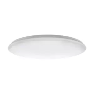 Flush Ceiling Light Colour White Shade White Plastic Bulb LED 80W Included