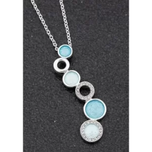 Pastel Tones Aqua Circles Necklace