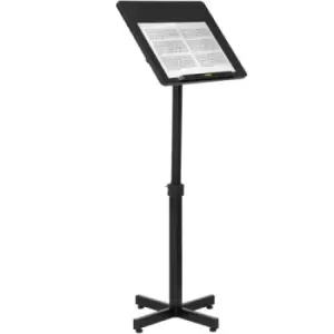 VEVOR Lectern Podium Stand, Height Adjustable Laptop Table, Portable Presentation Standing for Classroom, Office, Church, Tilting Desktop with Edge St