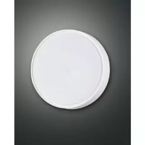 Fabas Luce Hatton LED Outdoor Flush White Glass, IP65