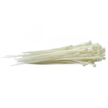 Draper 70392 White Cable Ties 3.6 x 150mm - 100pc