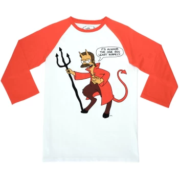 Cakeworthy x The Simpsons - Ned Flanders Devil Raglan T-Shirt - M