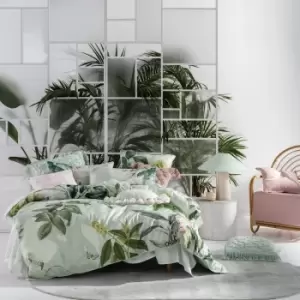 Glasshouse Botanical 100% Cotton Duvet Cover Set Mint, Mint / King