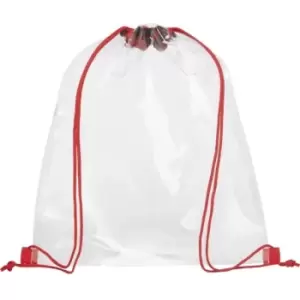 Lancaster Premium Rucksack (33.6 x 38.7 cm) (Red/Transparent) - Bullet