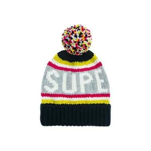 Superdry Neon Beanie - Navy, Women