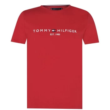 Tommy Hilfiger Logo T Shirt - Regatta Red XIT