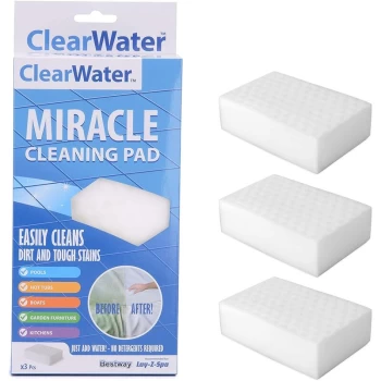 Clearwater Miracle Sponge Eraser Pad for Swimming Pool and Lay Z Spa - 3 Pack