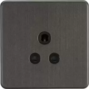 KnightsBridge Screwless 5A Unswitched Socket - Smoked Bronze